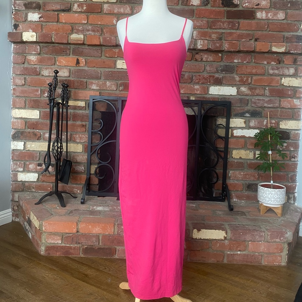 Aritzia Vibrant Pink Maxi Dress
